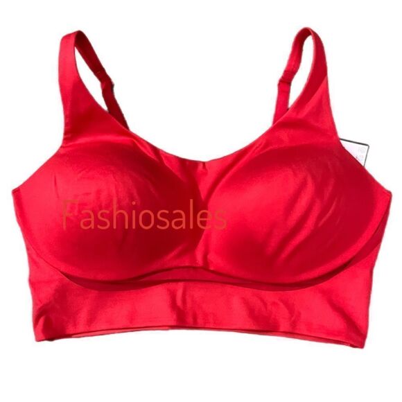Victoria’s Secret Lightweight Medium Support Lined mesh detail sport bra Red - Picture 1 of 4